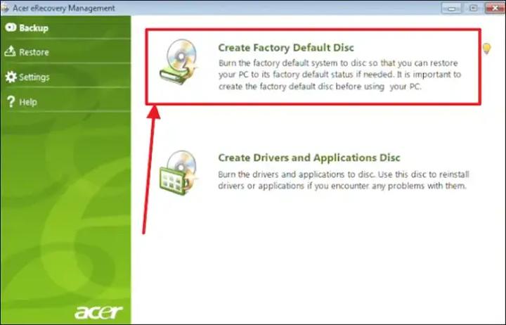 Rozwiązywanie problemów Acer eRecovery