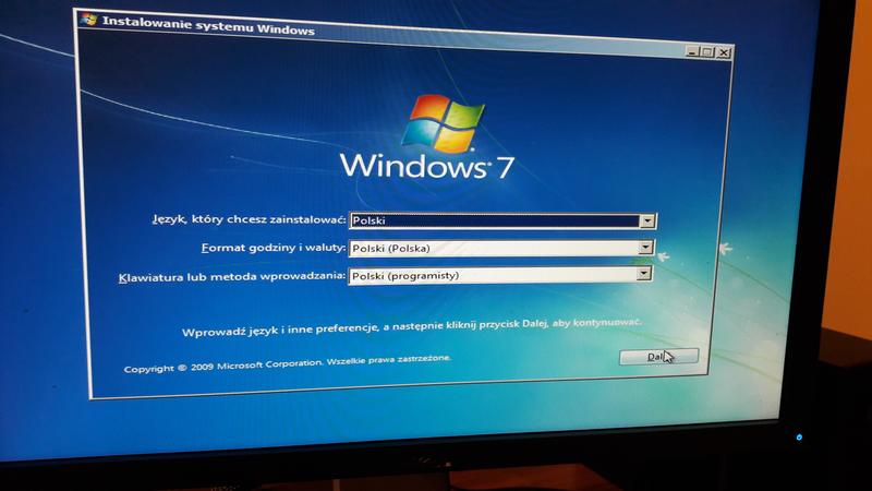 Instalacja Windows 7