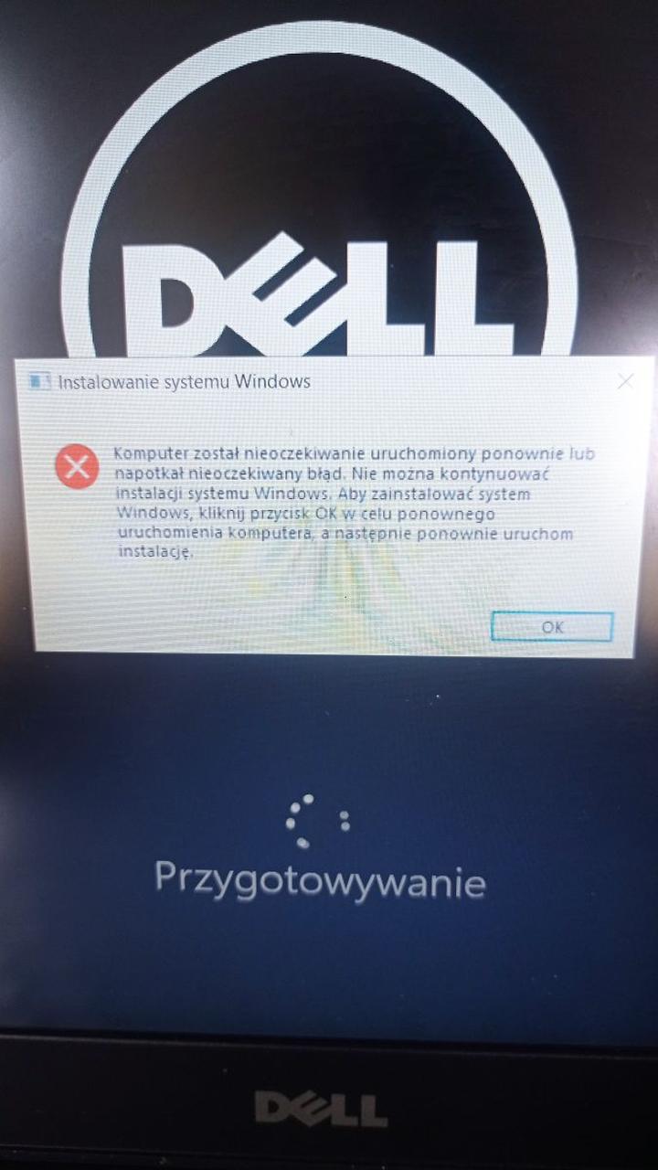 Tryb awaryjny laptop Dell